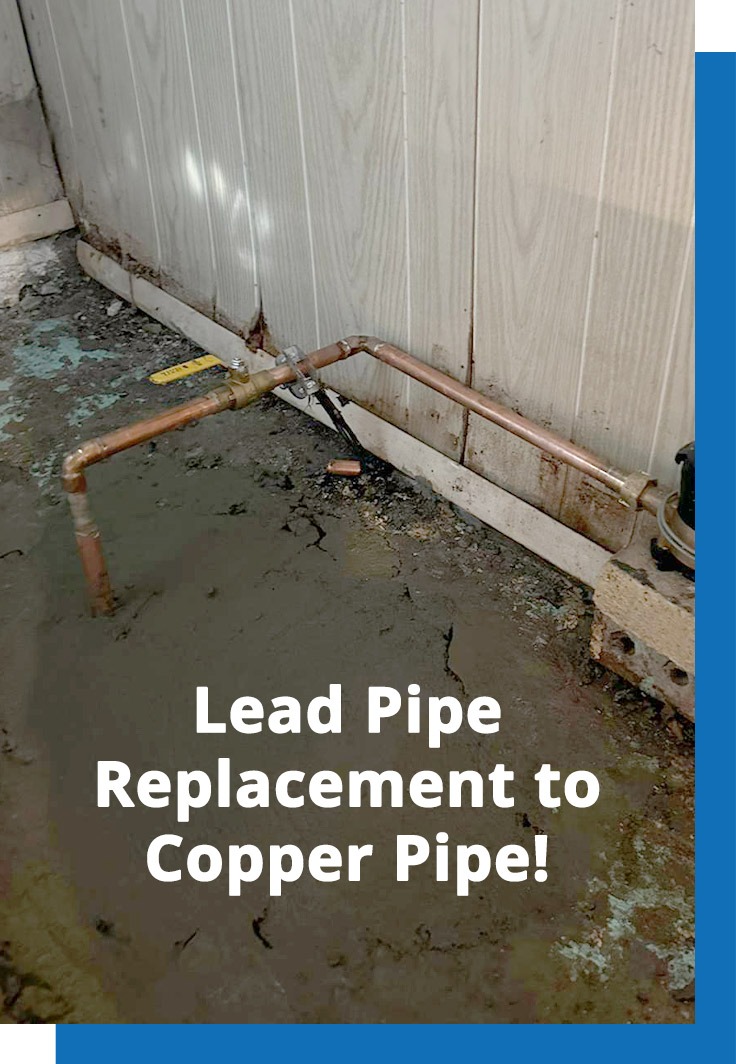Lead Pipe Replacement to Copper Pipe
